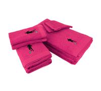 Parure de bain 8 pièces 100% coton 550 g/m2 PURE FOOTBALL Rose Fuchsia