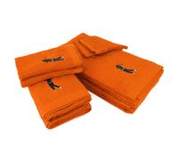 Parure de bain 8 pièces 100% coton 550 g/m2 PURE GOLF Orange Butane