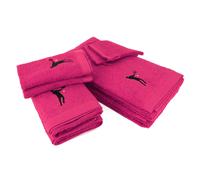 Parure de bain 8 pièces 100% coton 550 g/m2 PURE TENNIS Rose Fuchsia