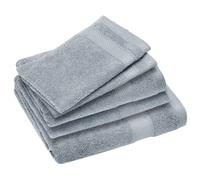 Parure de bain coton 550 g/m2 NAÏA par lot de 5 bleu Glacier