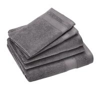 Parure de bain coton 550 g/m2 NAÏA par lot de 5 gris Ardoise