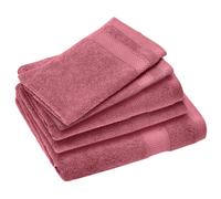 Parure de bain coton 550 g/m2 NAÏA par lot de 5 rose Bois de rose