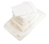 Parure de bain LUXOR 6 pièces blanc crème