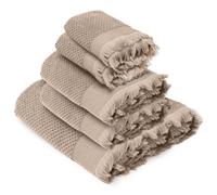 Parure de bain TETHYS 5 pièces micro-coton beige Chanvre