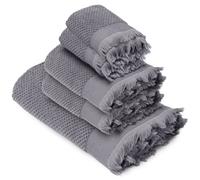Parure de bain TETHYS 5 pièces micro-coton gris Brume