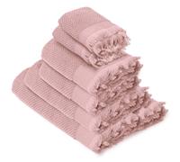 Parure de bain TETHYS 6 pièces micro-coton rose Rose