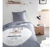 Parure de couette 140 x 200 "Little Princess" Réversible 100% Coton / 57 Fils/cm²