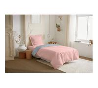 Parure de couette 2 Pièces réversible ""Duo Premium"" 140 x 200 cm Rose Dragée/Nuage