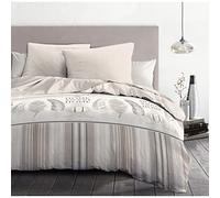 Parure de Couette 220x240 cm - Housse + 2 taies - Douce, légère, Entretien Facile - Motif Home Sweet Home - Home linge passion