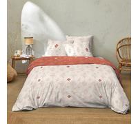 Parure De Couette 3 Pcs 240x220cm 100% Coton 57 Fils Fati