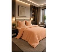 Parure de Couette 3 pièces en 100% gaze de coton 240x260 cm Rose saumon