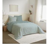 Parure de couette 4 pièces réversible 240 x 220 cm ""Celeste Glacier"" pour lit 140 x 190 cm Coton Pur