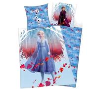 Parure de Couette Frozen Disney - 1 Housse de Couette 140x200 + 1 taie 63x63cm (Parure de lit Frozen - A)