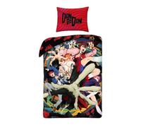 Halantex Parure de lit DanDaDan Anime - Housse 140x200 + Taie 70x90 - 100% polyester multicolore
