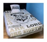 Parure de Couette Harry Potter - 1 Housse de Couette 140x200 + 1 taie 63x63cm (Parure de lit Harry Potter - M) (Harry Potter Duvet Set - F, 140 x 200 cm | 63 x 63 cm)