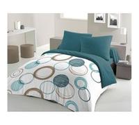 Parure de couette HOME LINGE PASSION Audace Microfibre 220x240 pois bleu canard Bleu G