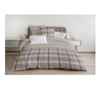 Parure de couette - HOME LINGE PASSION - GREENWICH - 100% coton - 220x240 cm - Beige