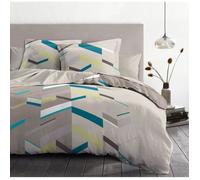 Parure de couette HOME LINGE PASSION Marco - 3 Pcs - 260 x 240 - 100% Coton 57 Fils - Taupe