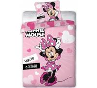 Parure de couette - HOMEROKK - Minnie Disney - 140x200 cm - Drap housse 90x190 - Blanc
