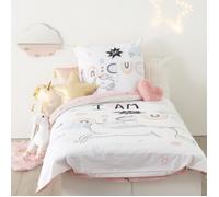 Parure de couette - Licorne - 140 x 200 cm - Réversible - 100% Coton - 57 Fils/cm²