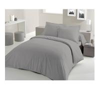PARURE DE COUETTE LOVELY HOME - 220x240 cm - 100% COTON - GRIS CLAIR