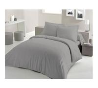 Lovely Home - Parure de couette - 220 x 240 cm - 100% coton - Gris clair