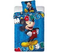 Parure de couette - Mickey Disney - 140x200 + taie + drap housse - Bleu marine - 100% Polyester - Classique
