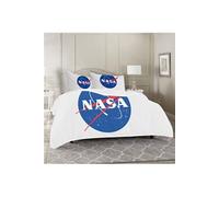 Parure de couette NASA- Microfibre- 1 housse de couette 140 x 200 cm + 1 taies doreiller 50 x 75 cm - Blanc Blanc G