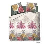 Parure de Drap 2 places - UMBERTO RAVELLI - Palmeraie - 100% Microfibres - Drap plat 240x300 - Drap housse 140x190