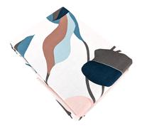 Parure de drap 240x290 cm coton LILA Blanc 3 pièces