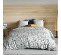Parure de drap 240x300 4 pièces - HOUSSE DE RÊVE - Mani - Bleu - Naturelle - Chambre