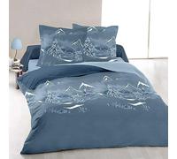 Parure de draps 140x190 cm Nuit des Alpes 100% Coton