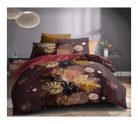 Parure de draps 4P "Louna" lit 160 x 200 Palm Chic Coton Pur