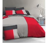 Parure de Draps - MAISON & MARQUES - Bicolore - 100% Coton - Drap Plat 240x300cm - Drap Housse 140x190cm