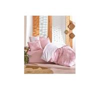 L'Essentiel Parure de lit Iconic 240x220 cm + 2 taies 60x60 Coton ranforcé Rose