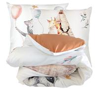 Parure de lit 140x200 cm 65x65 cm percale de coton TIPI blanc 2 pièces