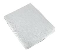 Parure de lit 140x200 cm double gaze de coton GAZGAZ gris 2 pièces