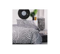 Parure de lit 2 personnes -TODAY - 240x200 cm - 100% Coton - Noir et Blanc