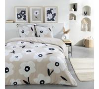 Parure de lit 2 personnes fleur en coton 240x220cm
