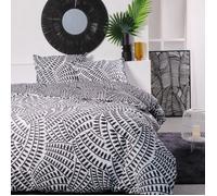 Parure de lit 2 personnes -TODAY - 240x200 cm - 100% Coton - Noir et Blanc