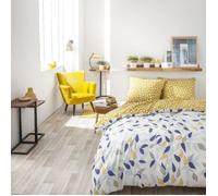 Today Parure de lit Sunshine 220x240 cm Housse de couette et 2 taies 100% coton 57 fils/cm Jaune