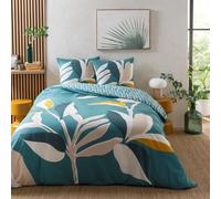 Parure de lit 2 personnes tropical réversible feuilles 240x220cm