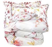 Parure de lit 200x200 cm 50x70 cm percale ELISA Rose 3 pièces