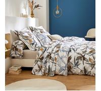 Parure de lit 240x220 cm 50x70 cm coton PÉNÉLOPE Beige Silice 3 pièces