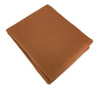 Parure de lit 240x220 cm double gaze de coton GAZGAZ caramel 3 pièces