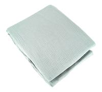 Parure de lit 240x220 cm double gaze de coton GAZGAZ vert amande 3 pièces