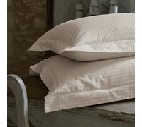 Parure de lit 240x220 cm set 65x65 satin CONCERTO rayures beige Lin