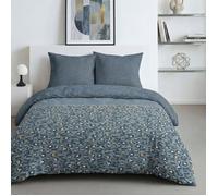 Parure de Lit - 260 x 240 cm - Coton Imprimé Léopard Bleu - TODAY SUNSHINE