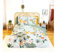 Parure de lit 260x240 cm coton KUSMI bleu