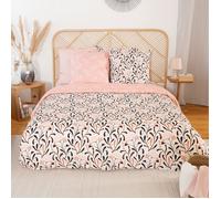 Parure de lit 260x240 cm Satin de coton JOY Rose 3 pièces